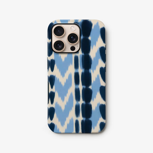 Abstract Blue Tie Dye Print Phone Case iPhone 16 Phone Case