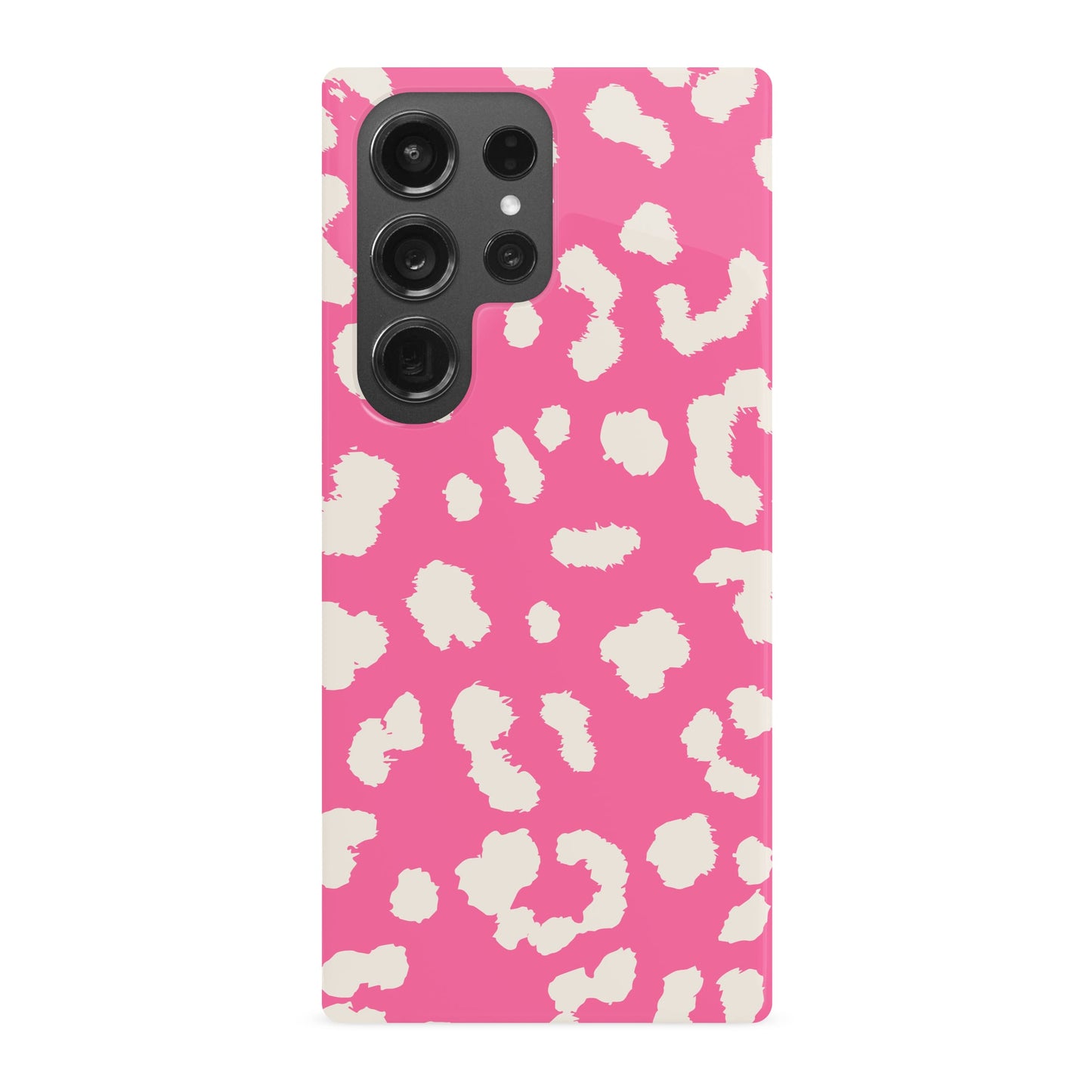 Abstract Candy Pink Leopard Print Case Samsung Galaxy S23 Ultra Phone Case