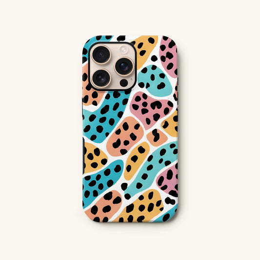 Abstract Colour Block Leopard Print Case Phone Case