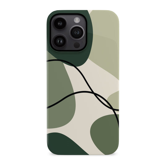 Green Abstract Colour Block Print Case iPhone 16 Phone Case