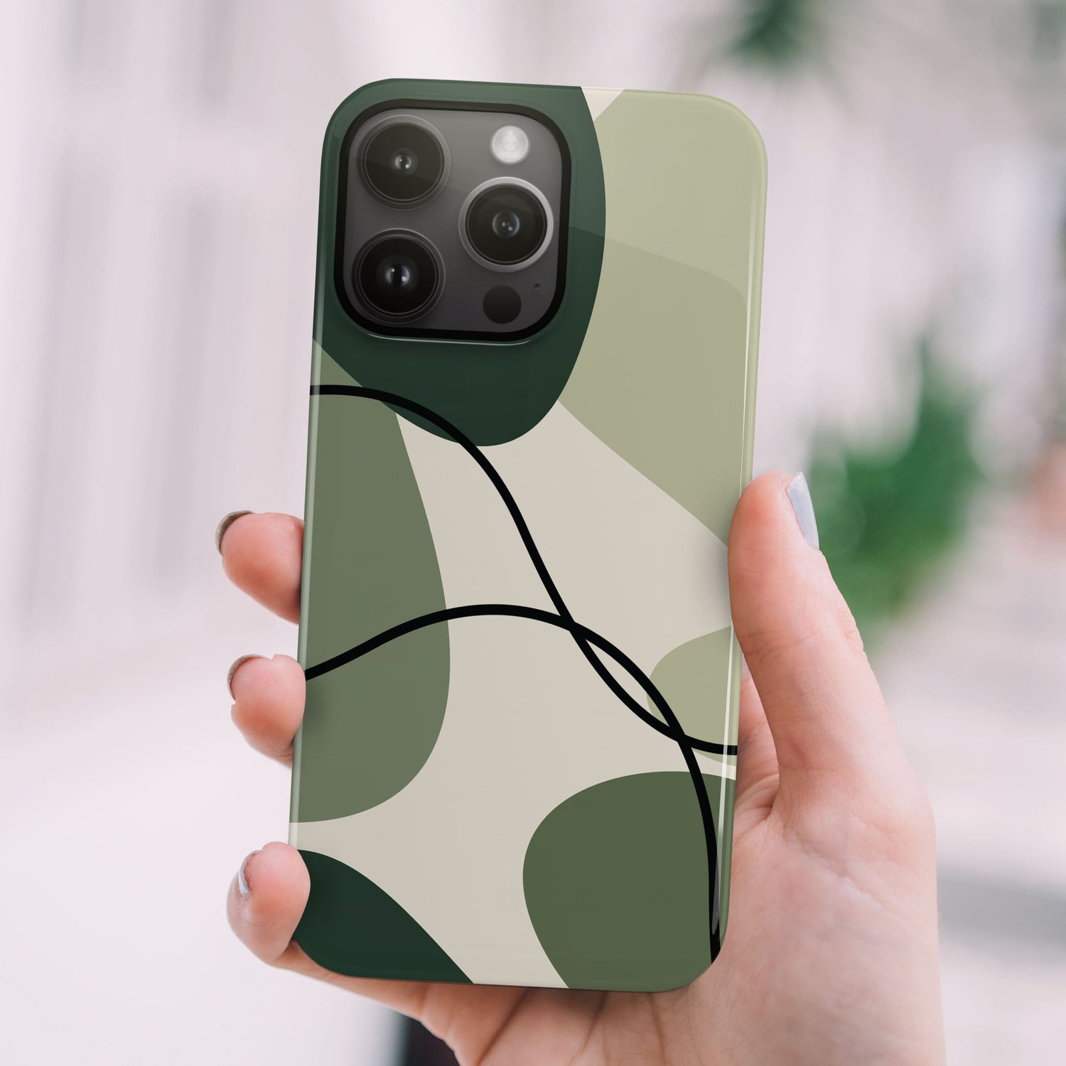 Green Abstract Colour Block Print Case  Phone Case