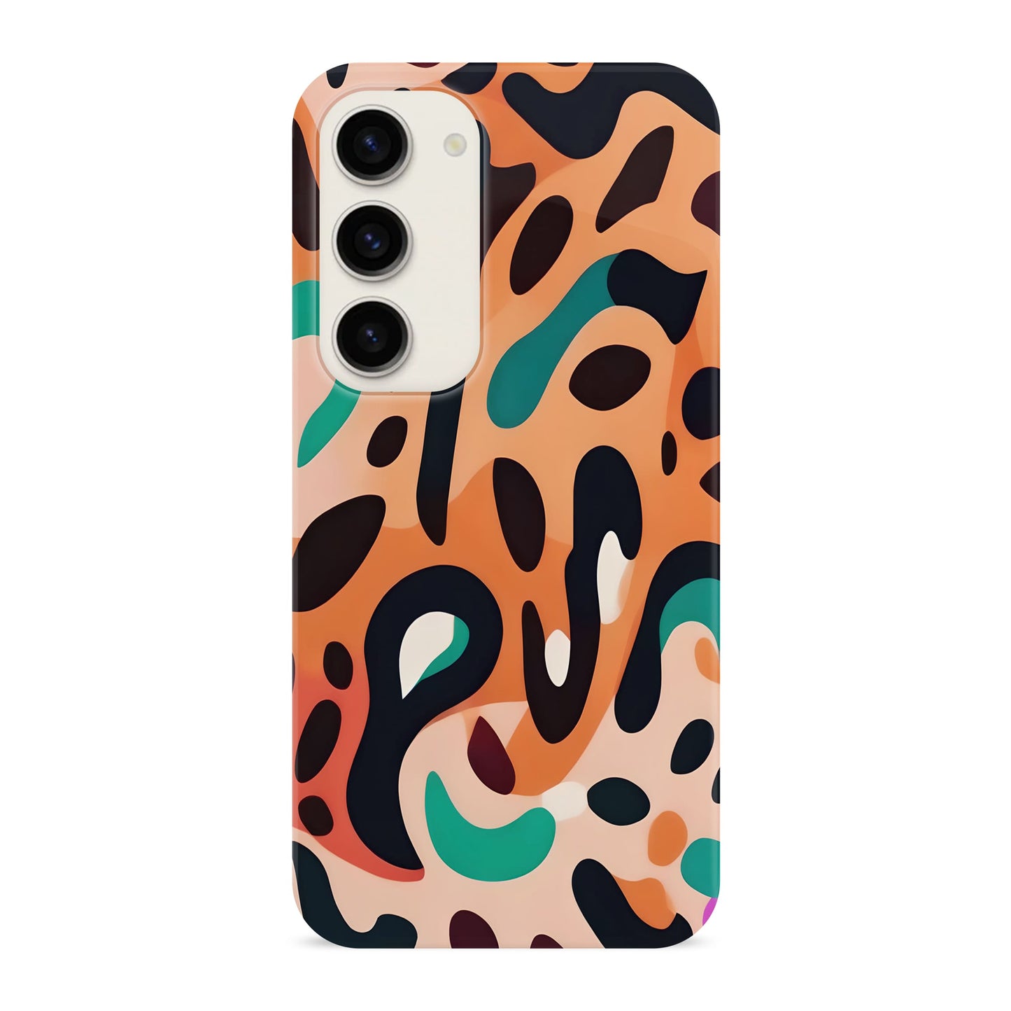 Abstract Orange Leopard Print Case