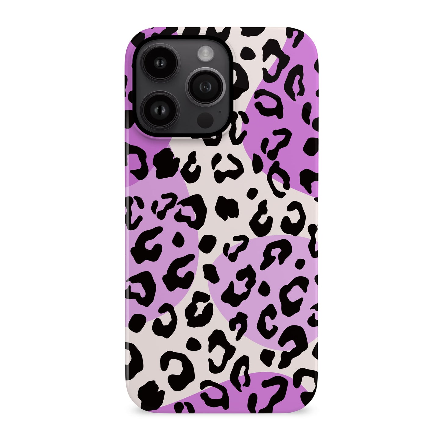 Purple Abstract Leopard Spots Case iPhone 14 Phone Case