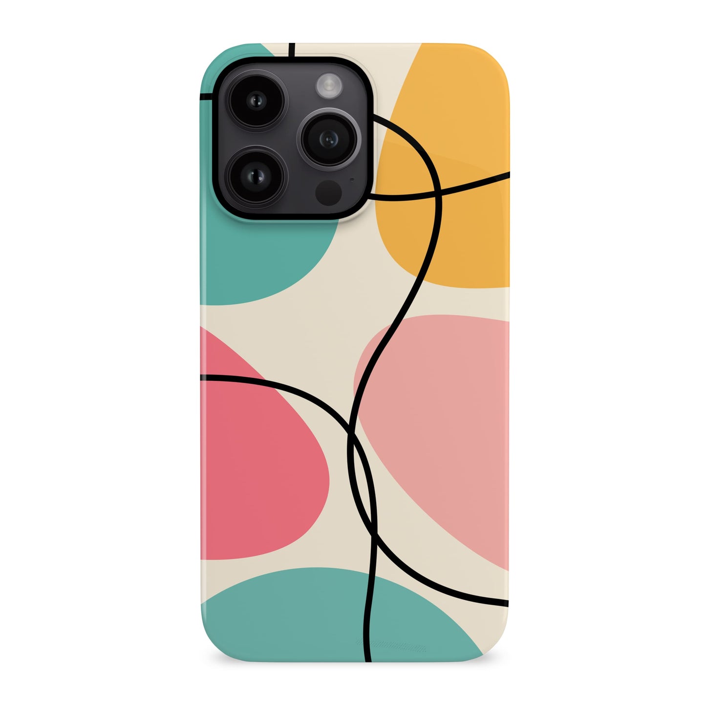 Abstract Colour Block Pattern Case iPhone 14 Phone Case