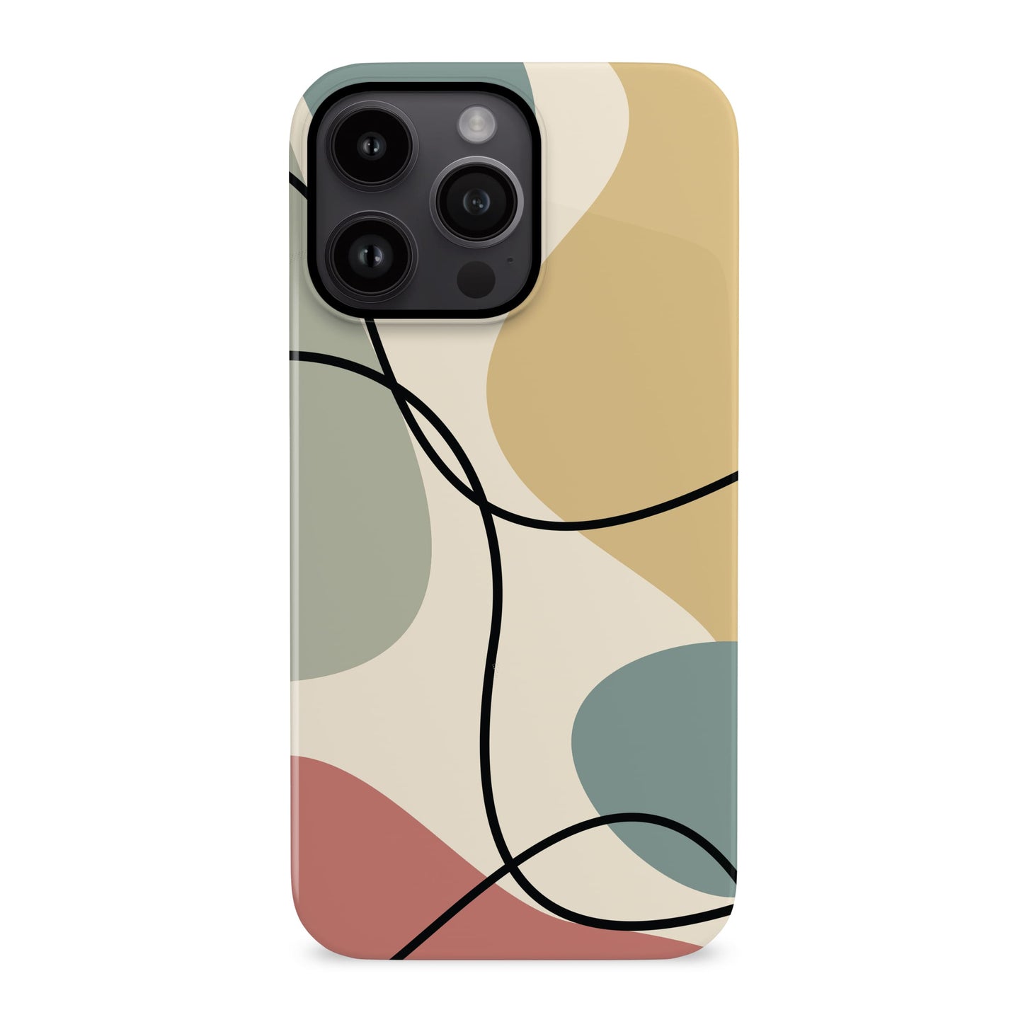 Abstract Muted Colour Block Case iPhone 14 Phone Case
