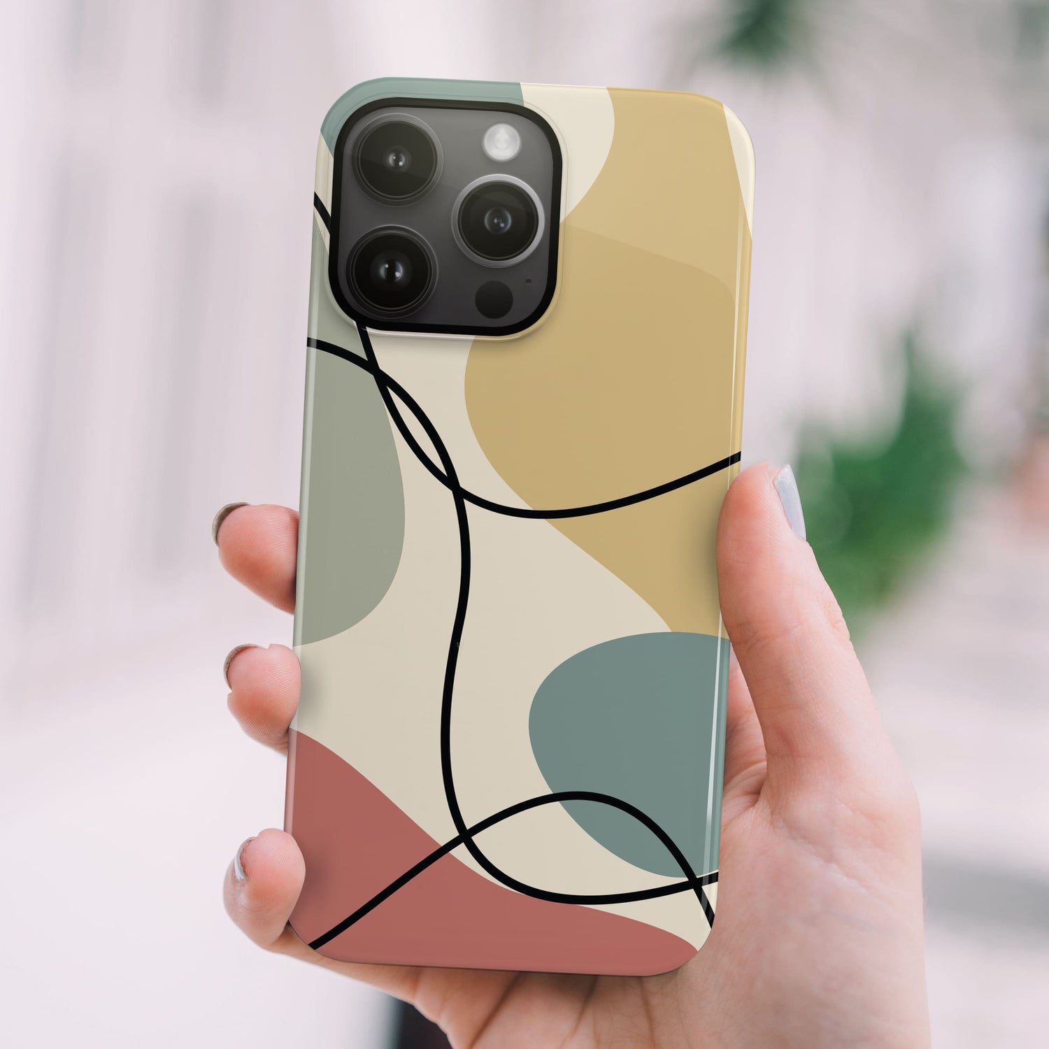 Abstract Muted Colour Block Case  Phone Case