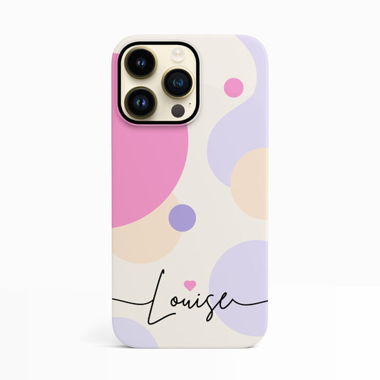 Abstract Pink Spots Personalised Case iPhone 14 Phone Case