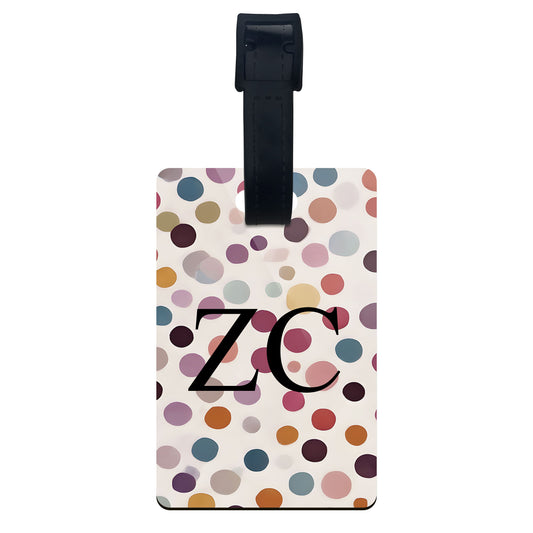 Personalised Polka Dot Luggage Tag  luggage tag