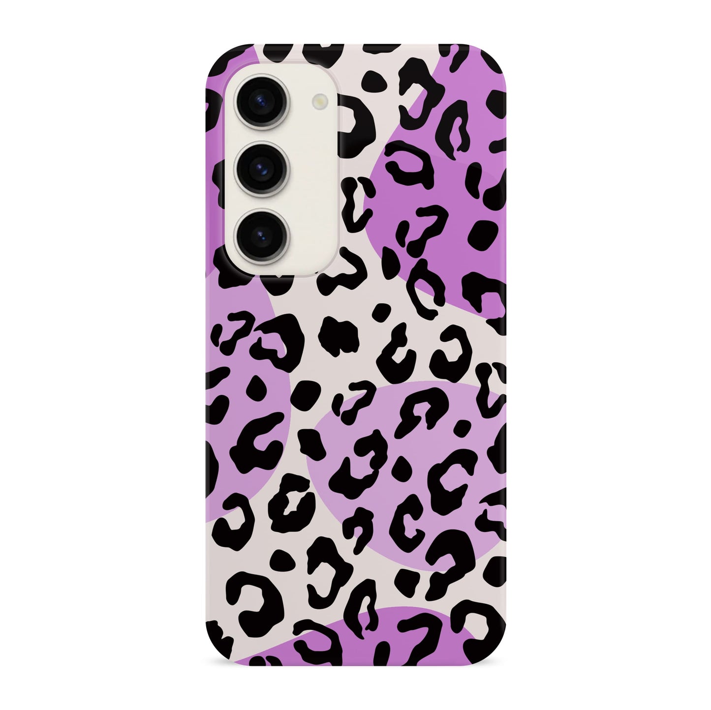 Purple Abstract Leopard Spots Case Samsung Galaxy S23 Phone Case