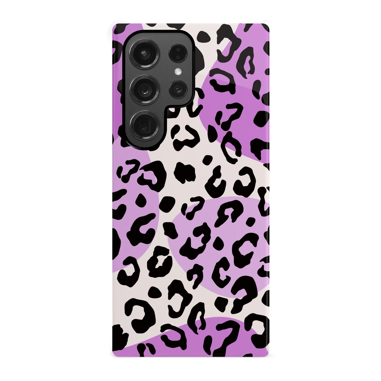 Purple Abstract Leopard Spots Case Samsung Galaxy S23 Ultra Phone Case