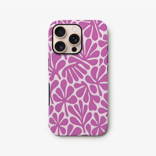 Abstract Purple Matisse Floral Print Case iPhone 16 Phone Case