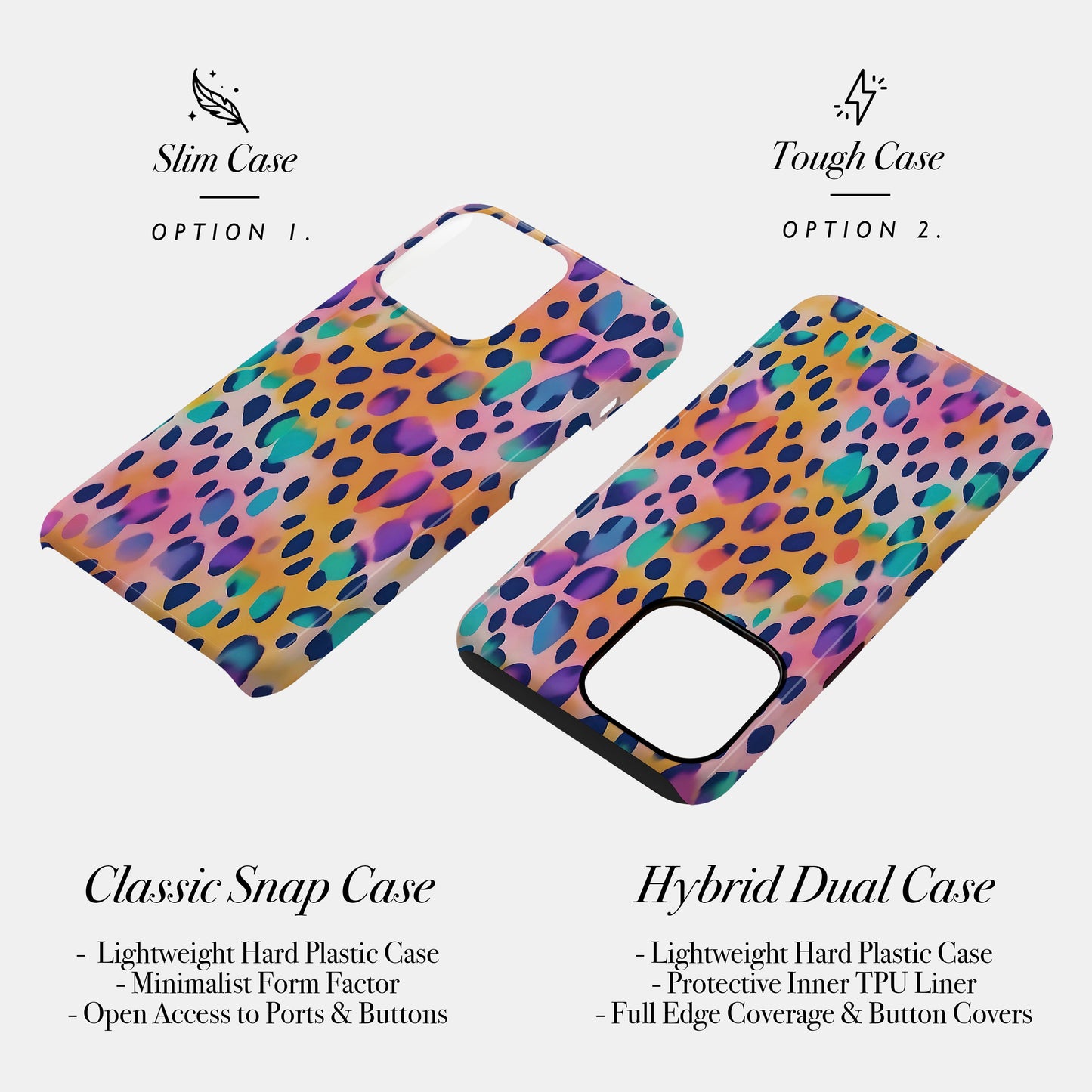 Abstract Rainbow Leopard Spots Print Case Phone Case