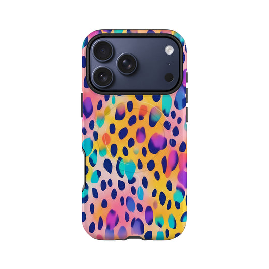 Abstract Rainbow Leopard Print Magsafe Case