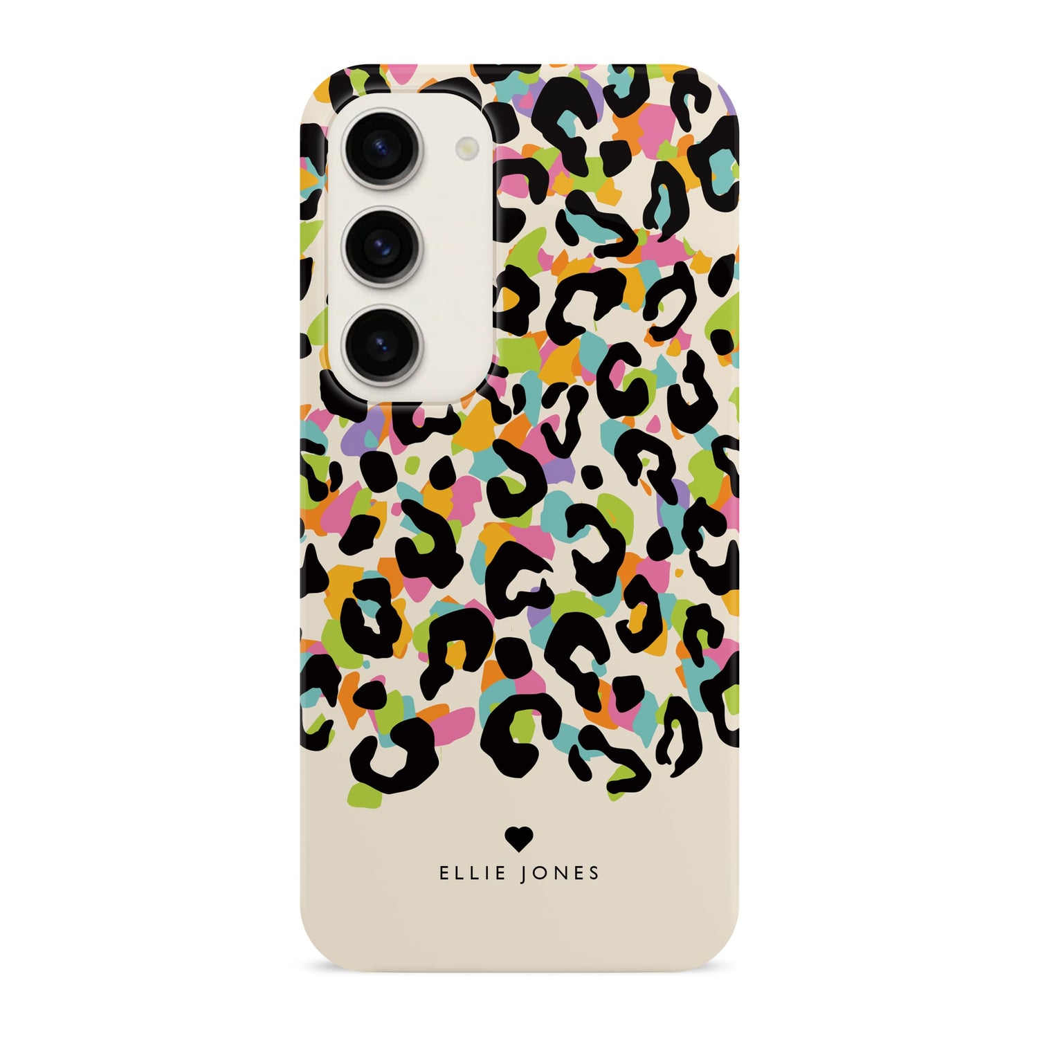 Abstract Rainbow Leopard Spots Personalised Case Samsung Galaxy S23 Phone Case