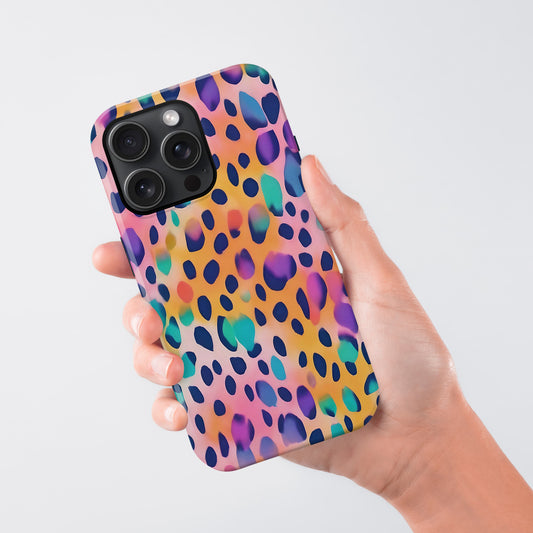 Abstract Rainbow Leopard Spots Print Case Phone Case