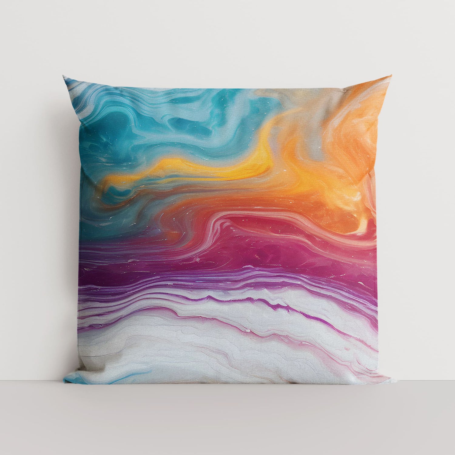 Rainbow Marble Large 45cm Cushion  Cushion