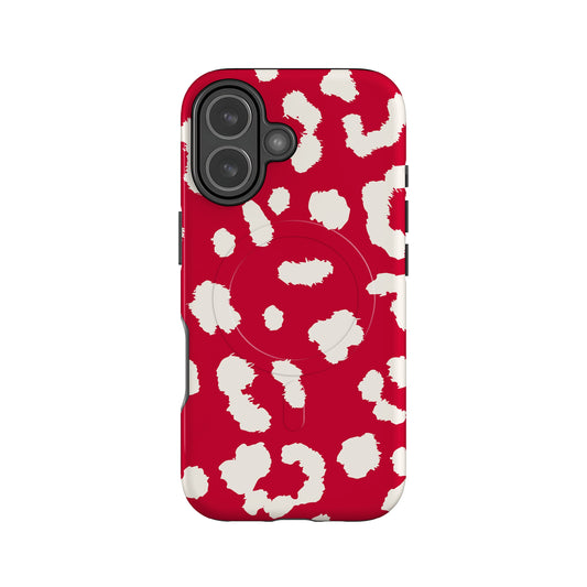 Abstract Red Leopard Print Magsafe Case