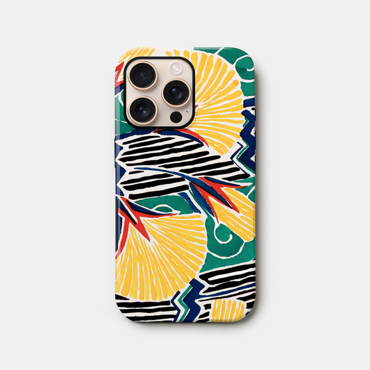 Retro Yellow Floral Case iPhone 16 Phone Case