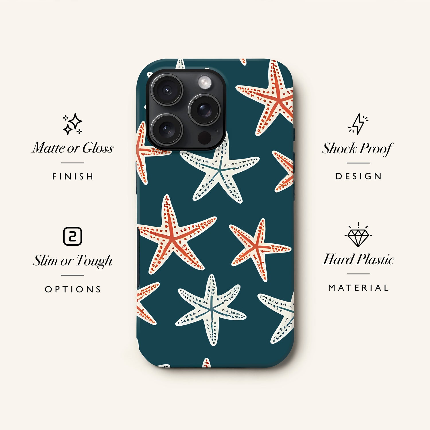 Abstract Star Fish Pattern Phone Case Phone Case