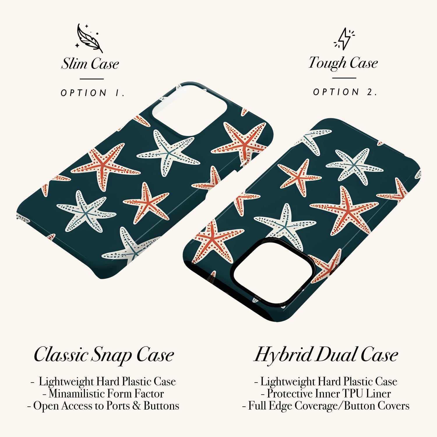 Abstract Star Fish Pattern Phone Case Phone Case