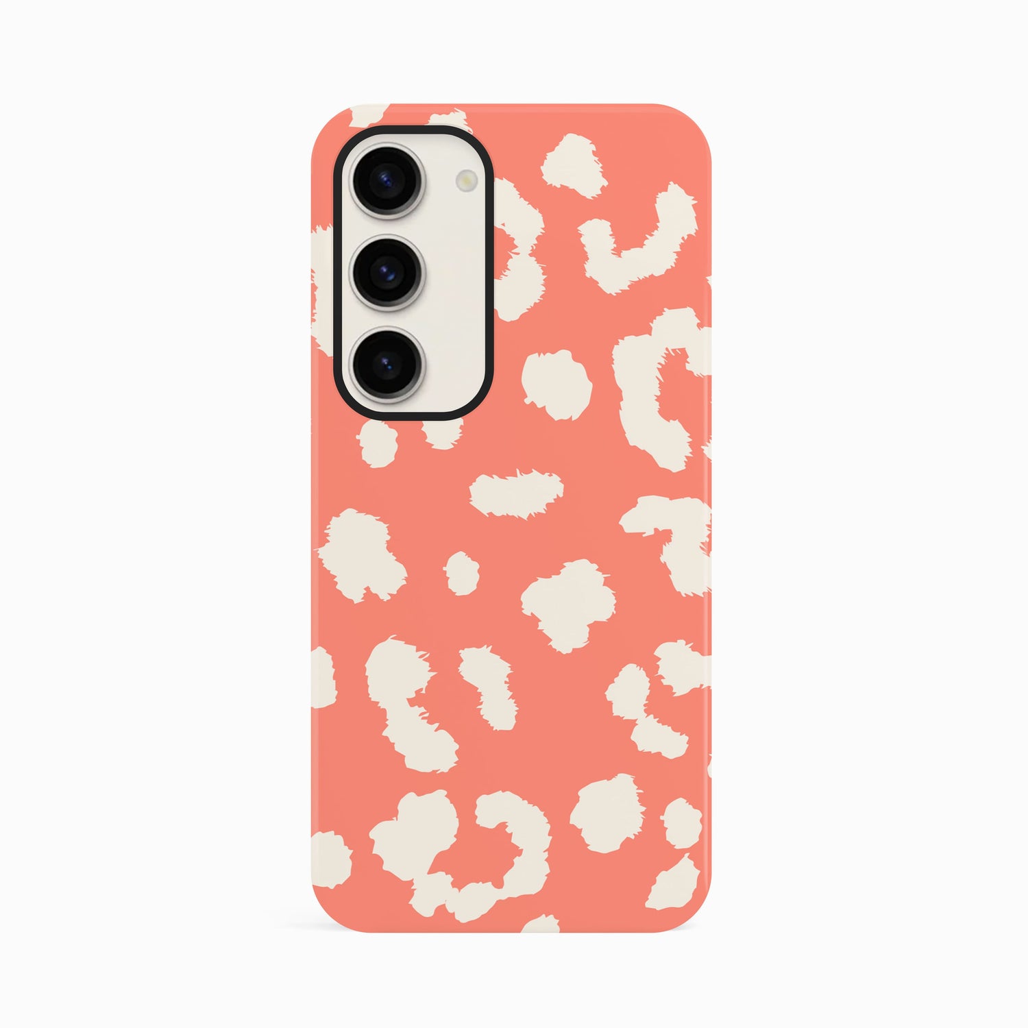 Abstract Orange Coral Leopard Print Case Samsung Galaxy S23 Phone Case