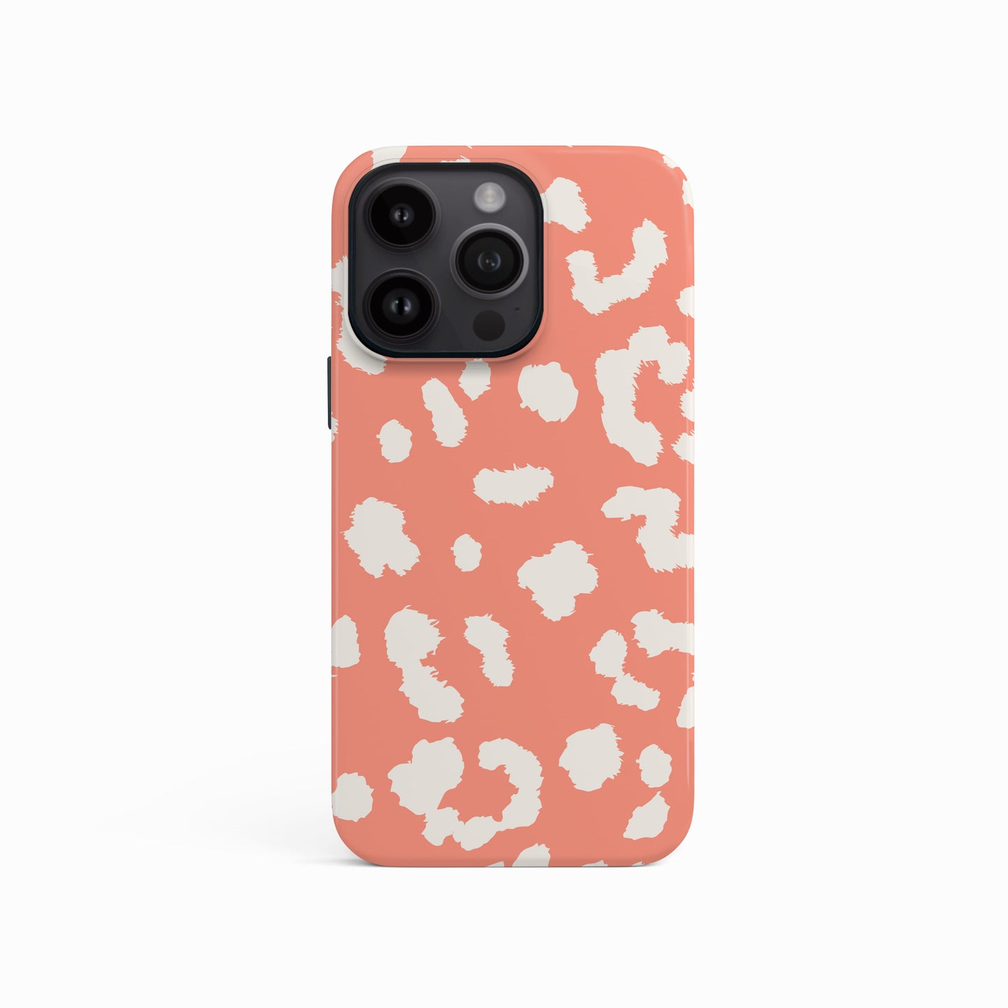 Abstract Orange Coral Leopard Print Case iPhone 15 Phone Case