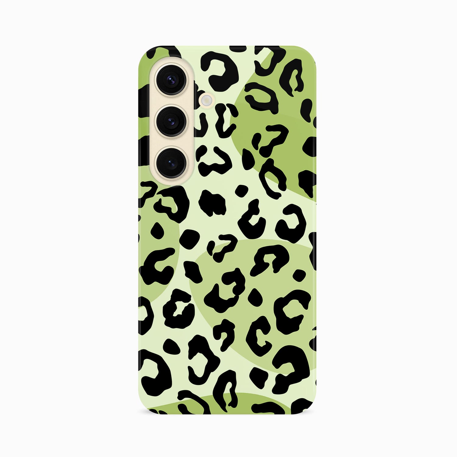Abstract Green Leopard Print Case Samsung Galaxy S24 Phone Case