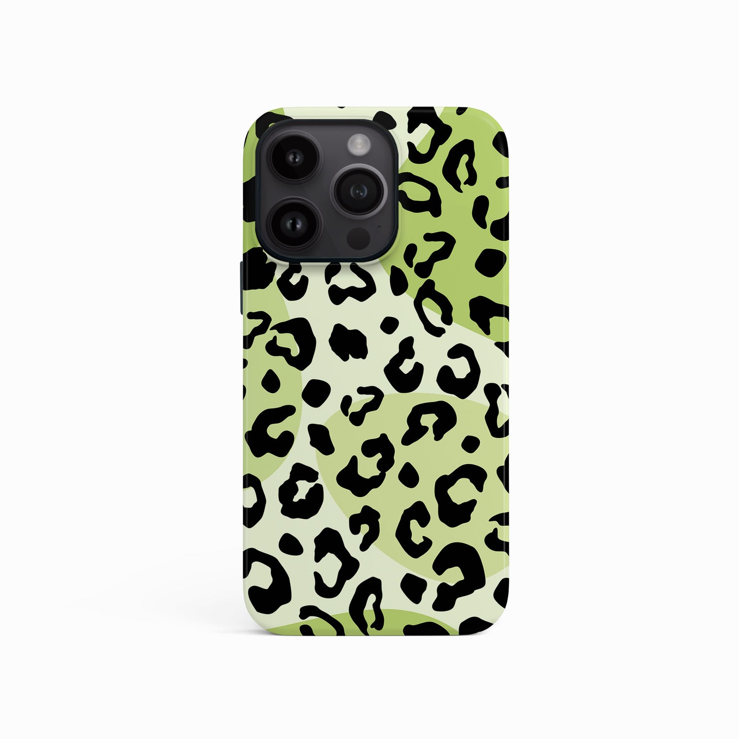 Abstract Green Leopard Print Case iPhone 15 Phone Case