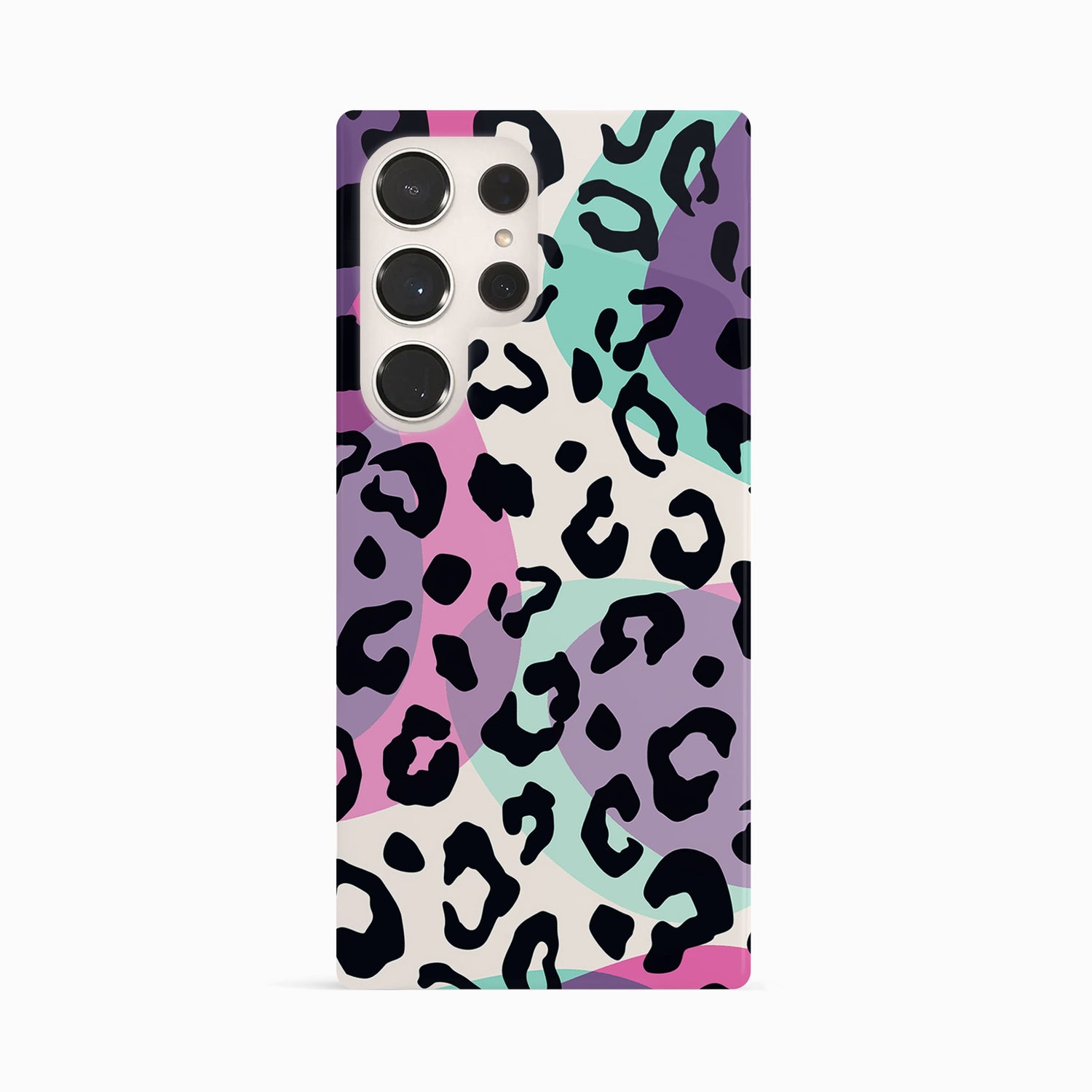 Abstract Multicolour Leopard Spots Case Samsung Galaxy S24 Phone Case