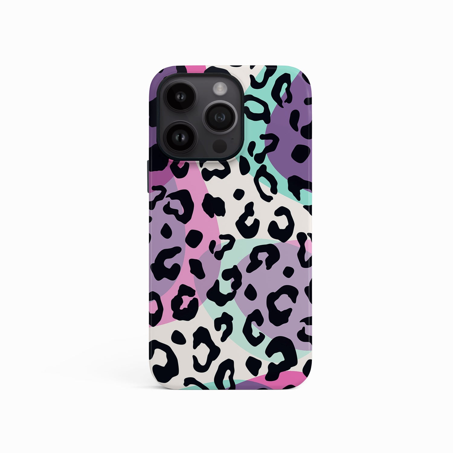 Abstract Multicolour Leopard Spots Case iPhone 15 Phone Case