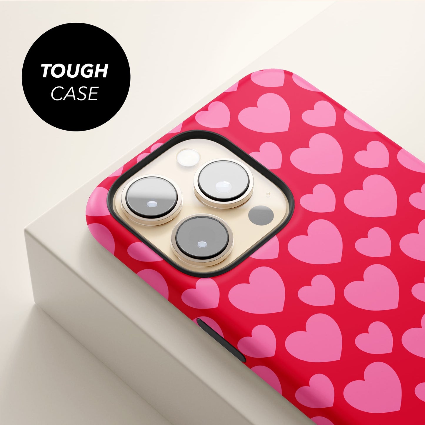 Pink and Red Love Heart Pattern Case  Phone Case