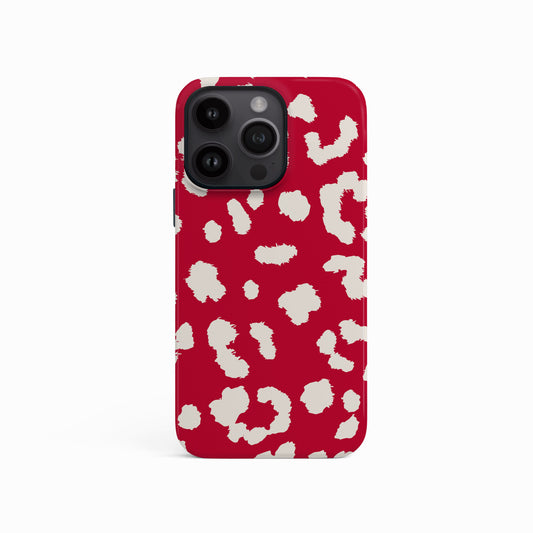 Abstract Red Cloud Leopard Print Case iPhone 15 Phone Case
