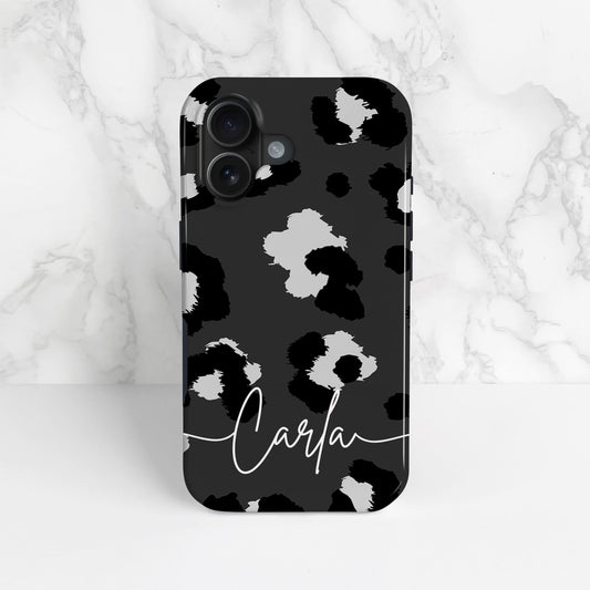 Grey Leopard Print Custom Case  Phone Case