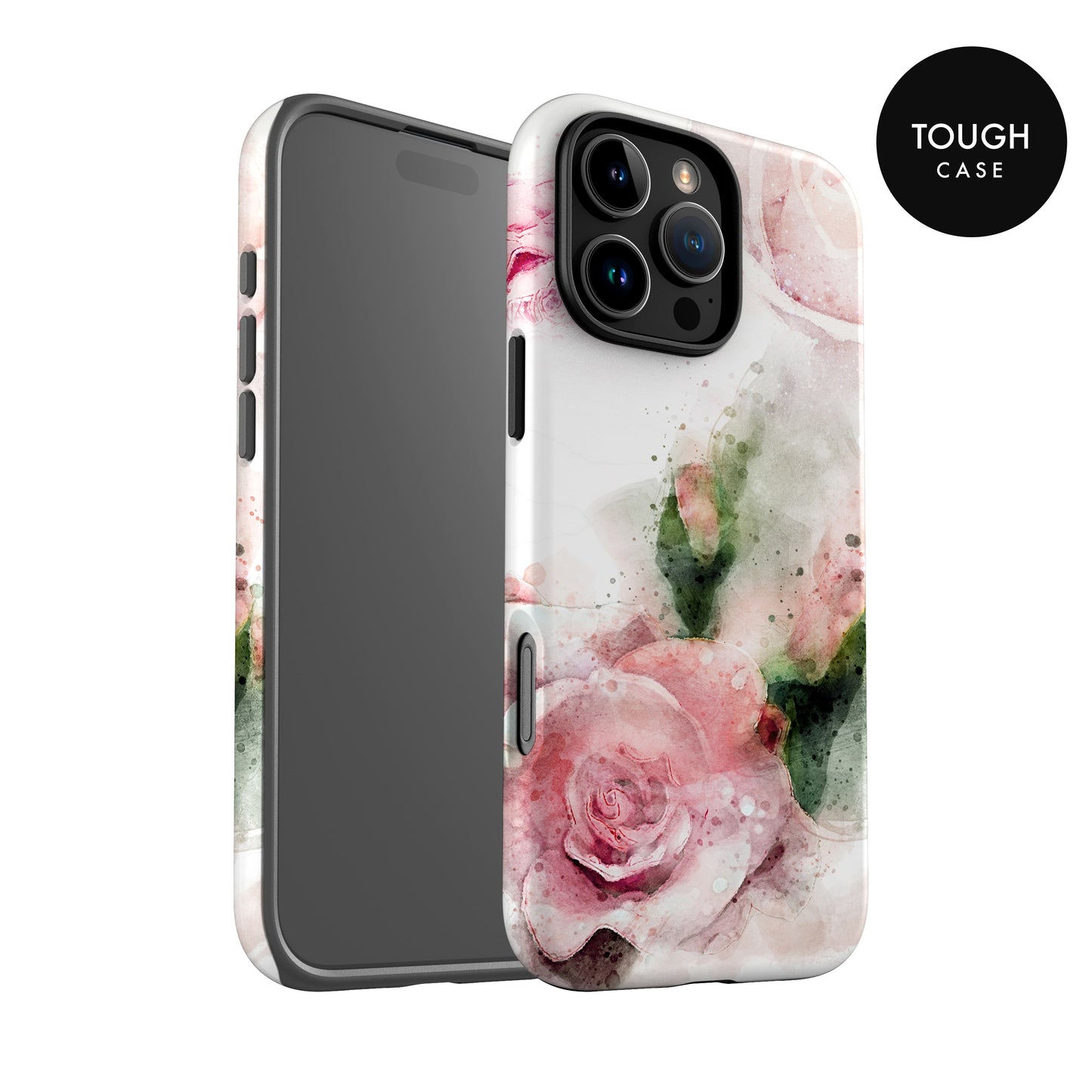 Pink & Green floral Initials Phone Case Phone Case