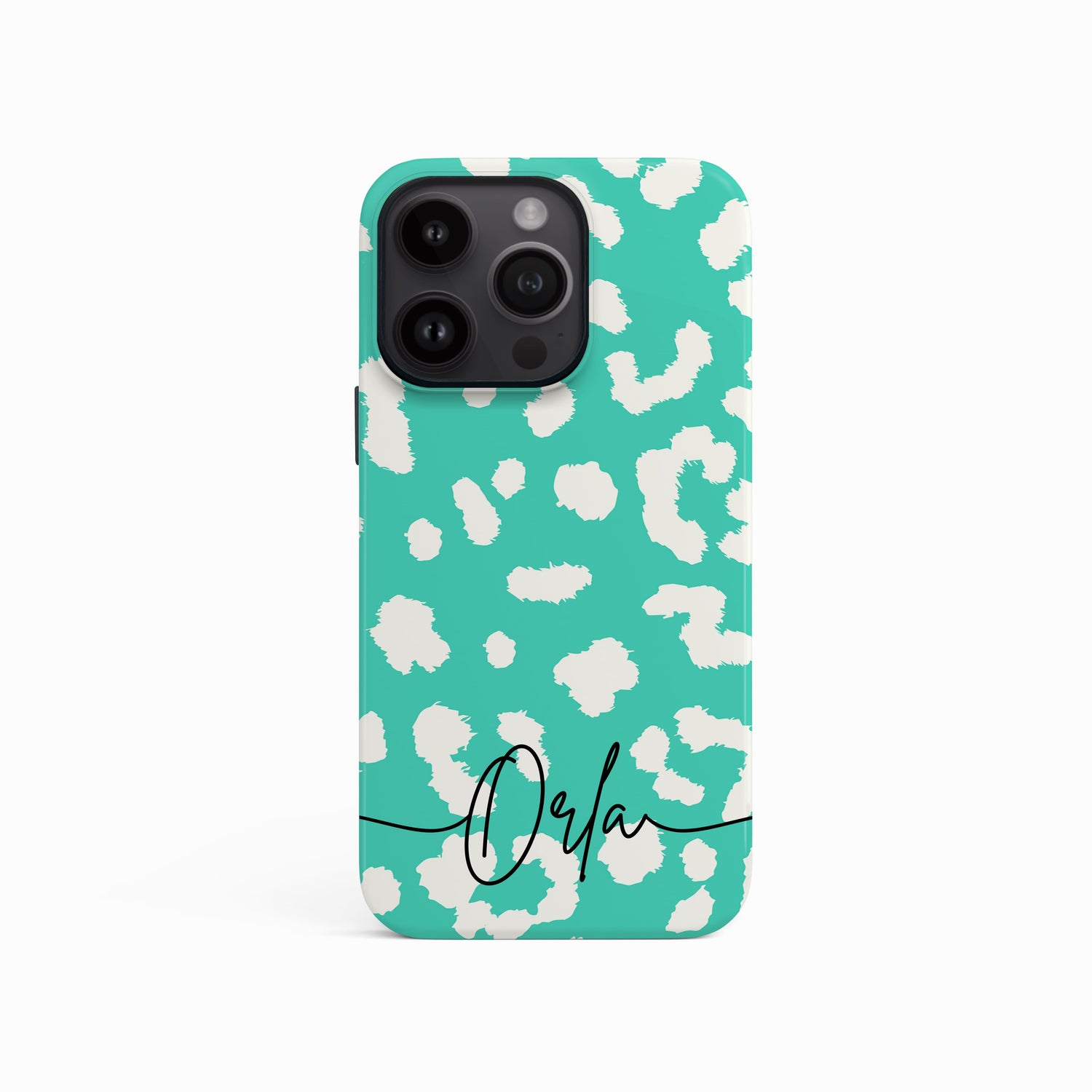 Custom Blue Cloud Leopard Print Case iPhone 15 Phone Case