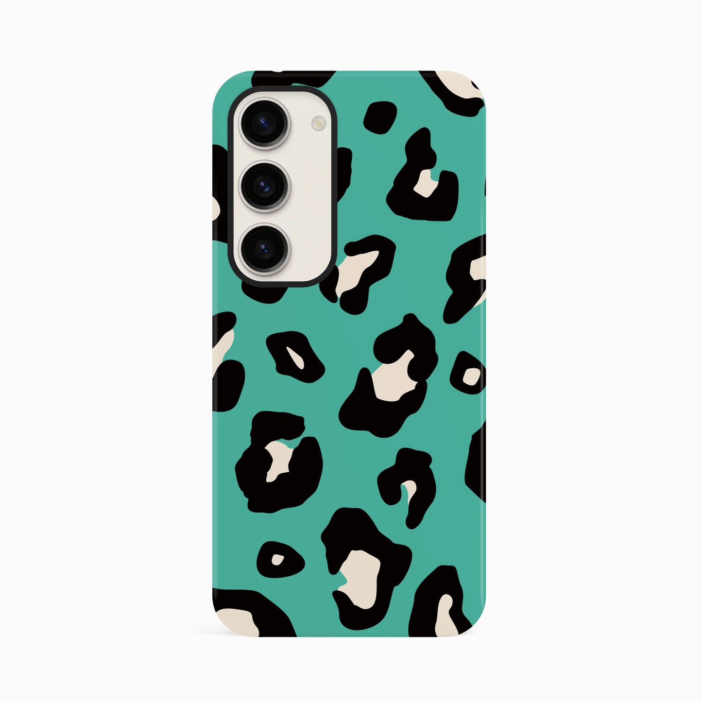 Aqua Leopard Print Spot Case Samsung Galaxy S23 Phone Case