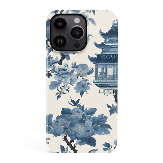 Asian Chinoiserie Floral Print Case iPhone 15 Phone Case