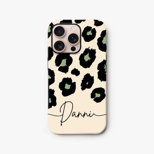 Avocado Cream Custom leopard Print Case iPhone 16 Phone Case