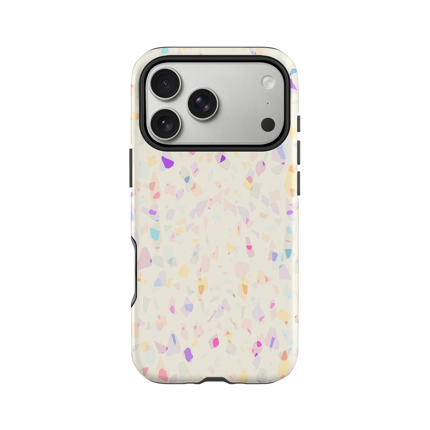 Pastel Rainbow Terrazzo Print Phone Case iPhone 17 Pro Phone Case