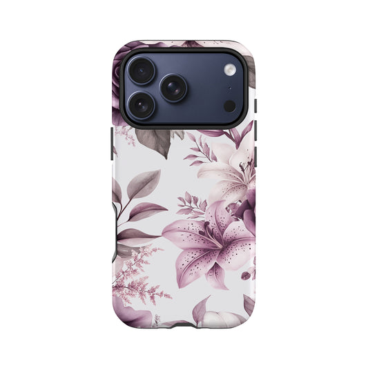 a phone case with a floral pattern on it.