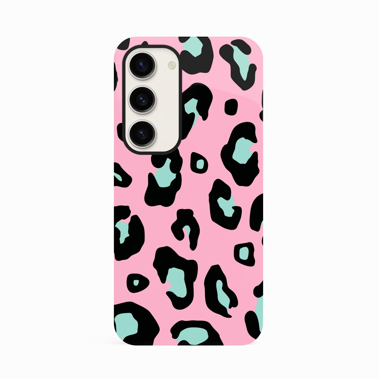 Baby Pink and Light Blue Leopard Print Case Samsung Galaxy S23 Phone Case