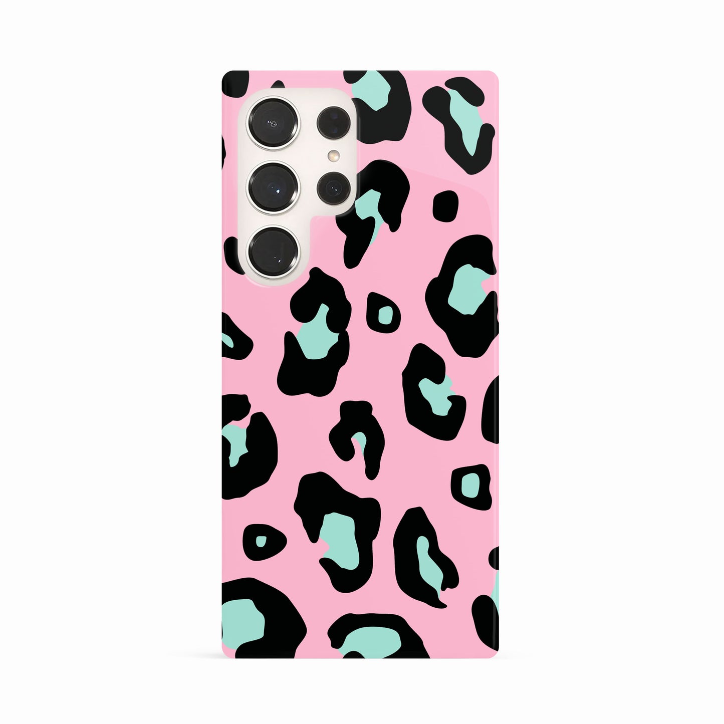 Baby Pink and Light Blue Leopard Print Case Samsung Galaxy S23 Ultra Phone Case