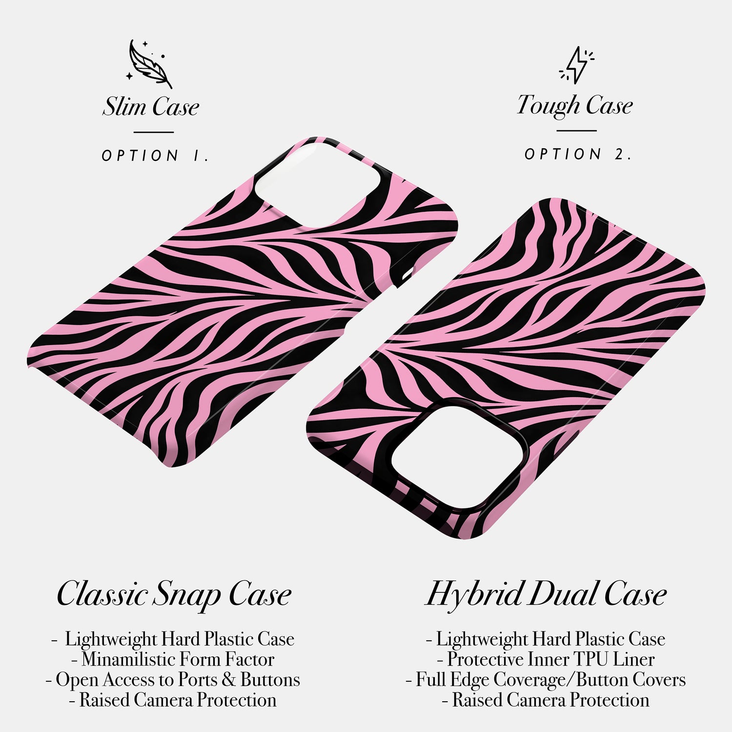 Baby Pink Zebra Print Case Phone Case
