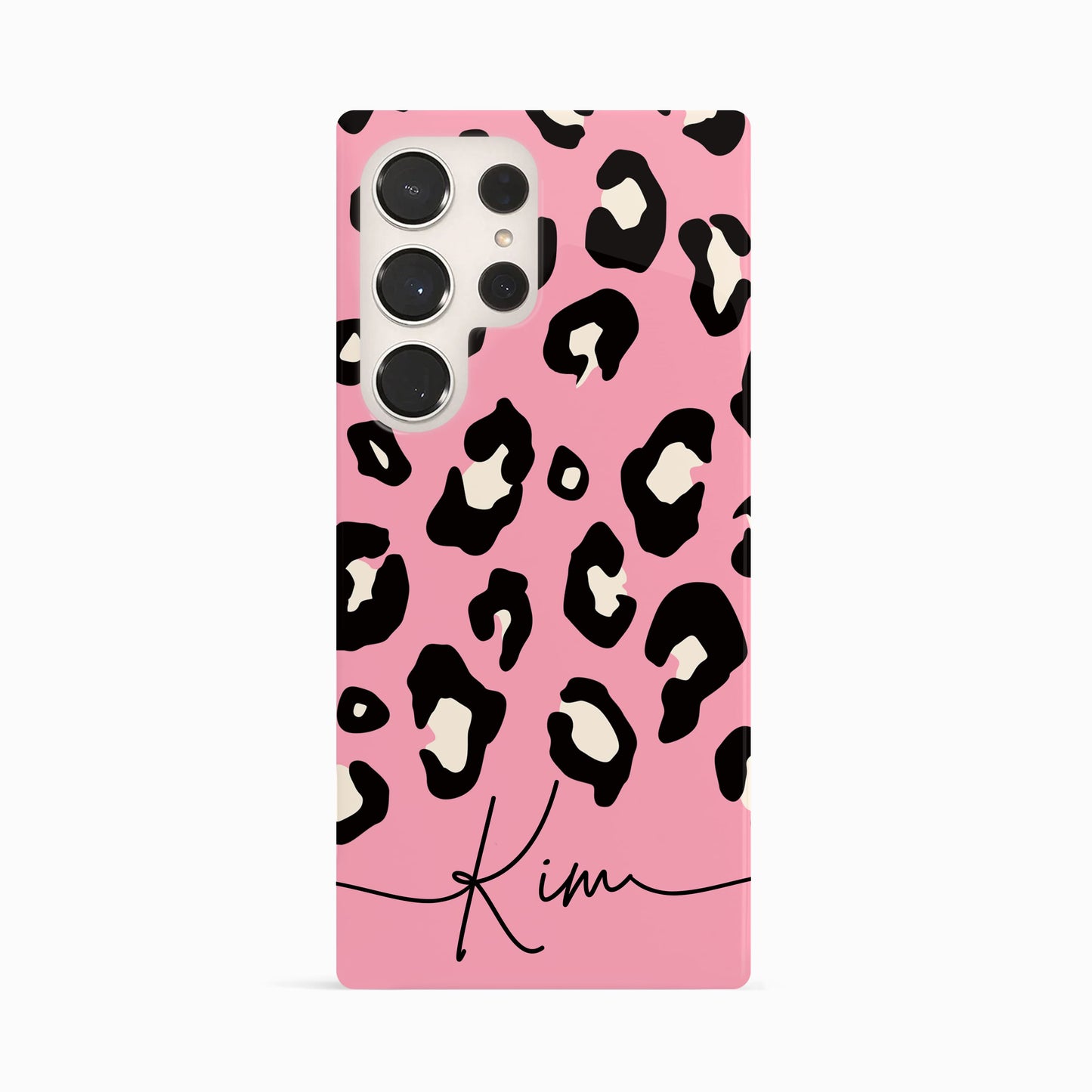 Candy Floss Pink Custom Leopard Print Case Samsung Galaxy S24 Ultra Phone Case