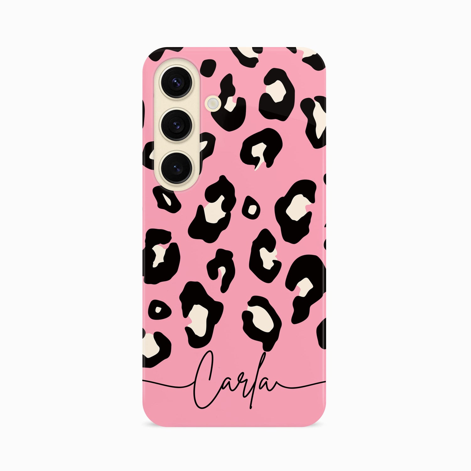 Candy Floss Pink Custom Leopard Print Case Samsung Galaxy S24 Phone Case