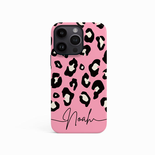 Candy Floss Pink Custom Leopard Print Case iPhone 15 Phone Case