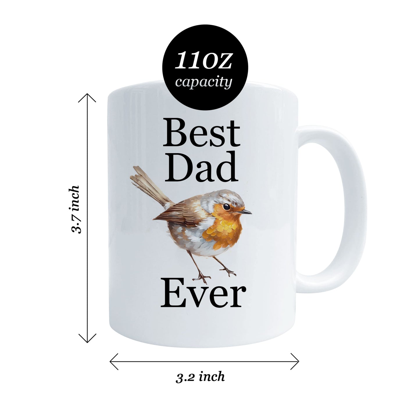 Best Dad Ever Robin Art Mug  Mug