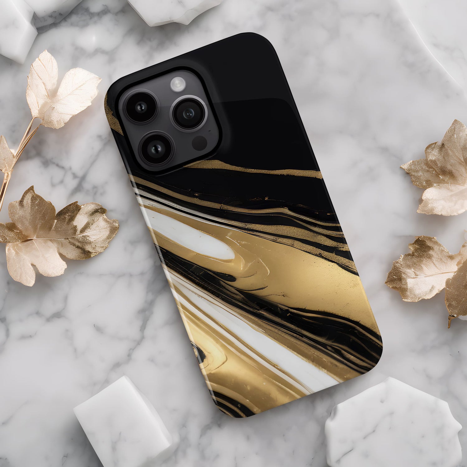 Black and Gold Lux Marble Case  Phone Case