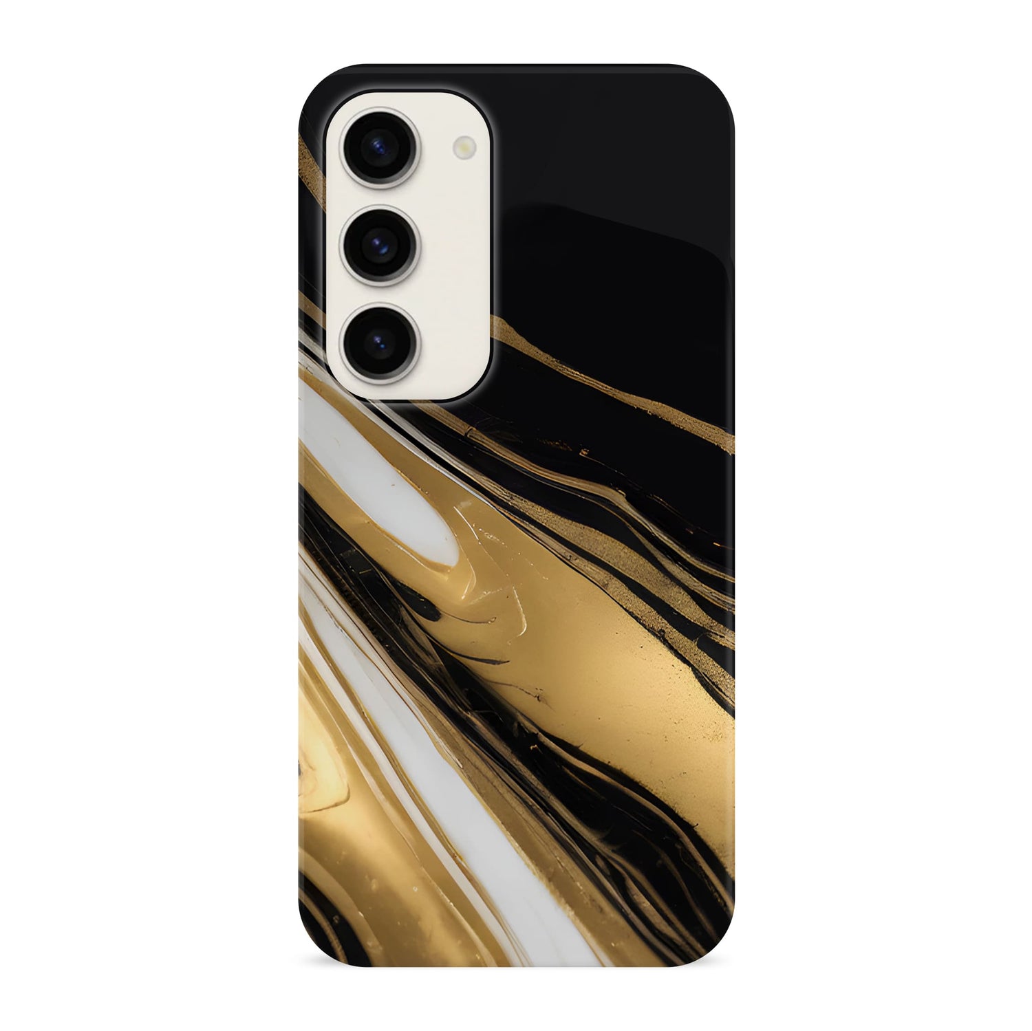 Black and Gold Lux Marble Case Samsung Galaxy S23 Phone Case