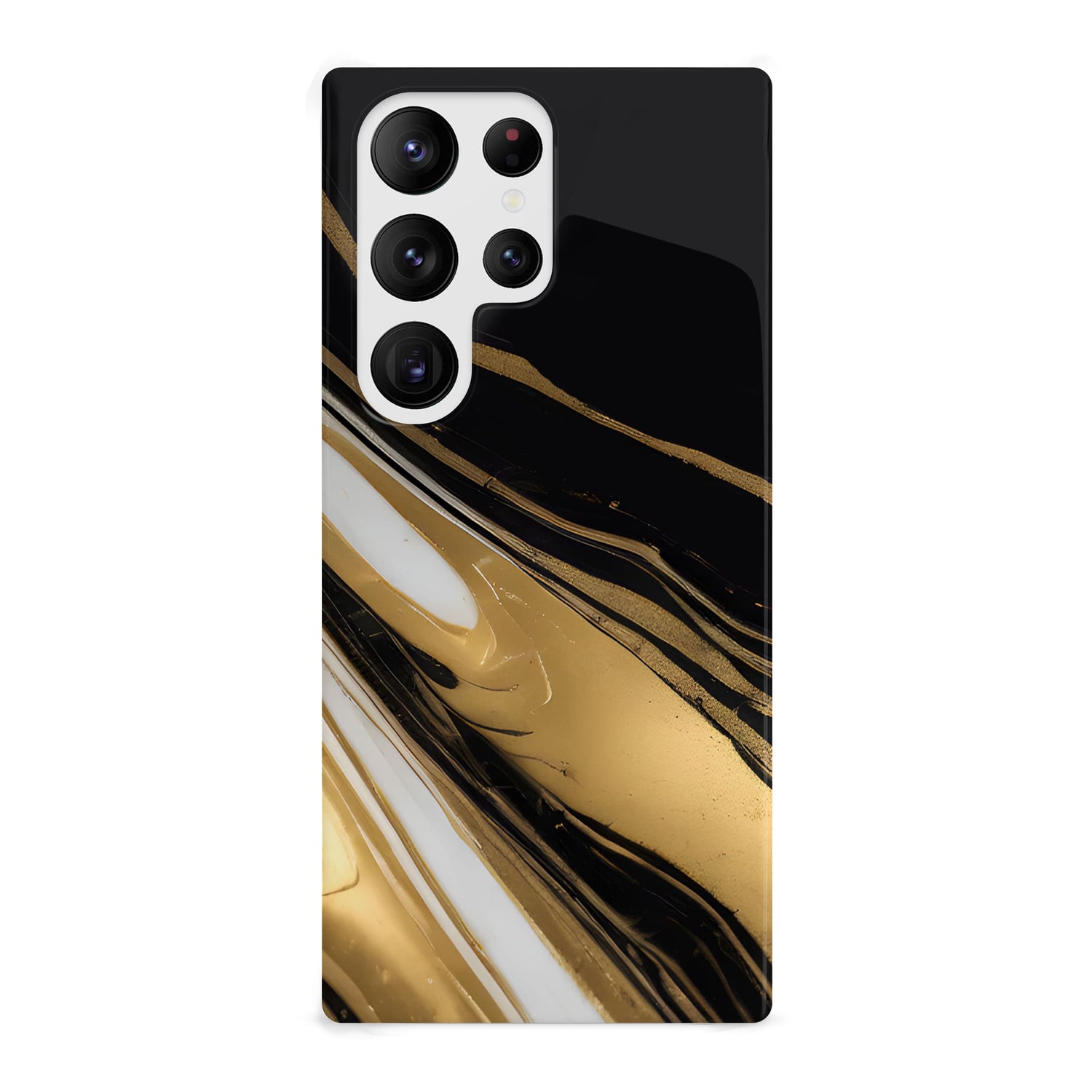 Black and Gold Lux Marble Case Samsung Galaxy S23 Ultra Phone Case